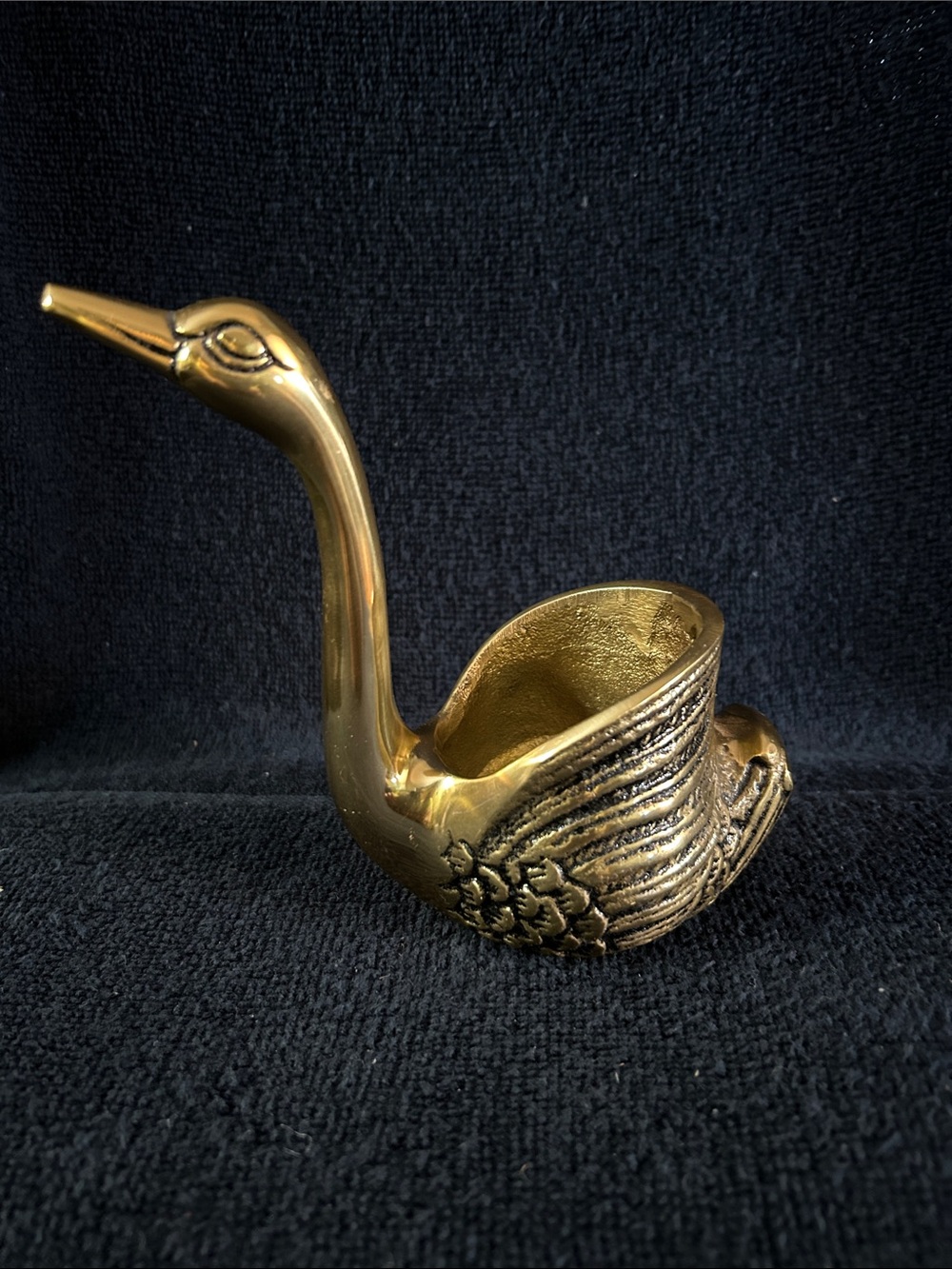 Behoma Brass Swan Decorative Votive Candle Holder